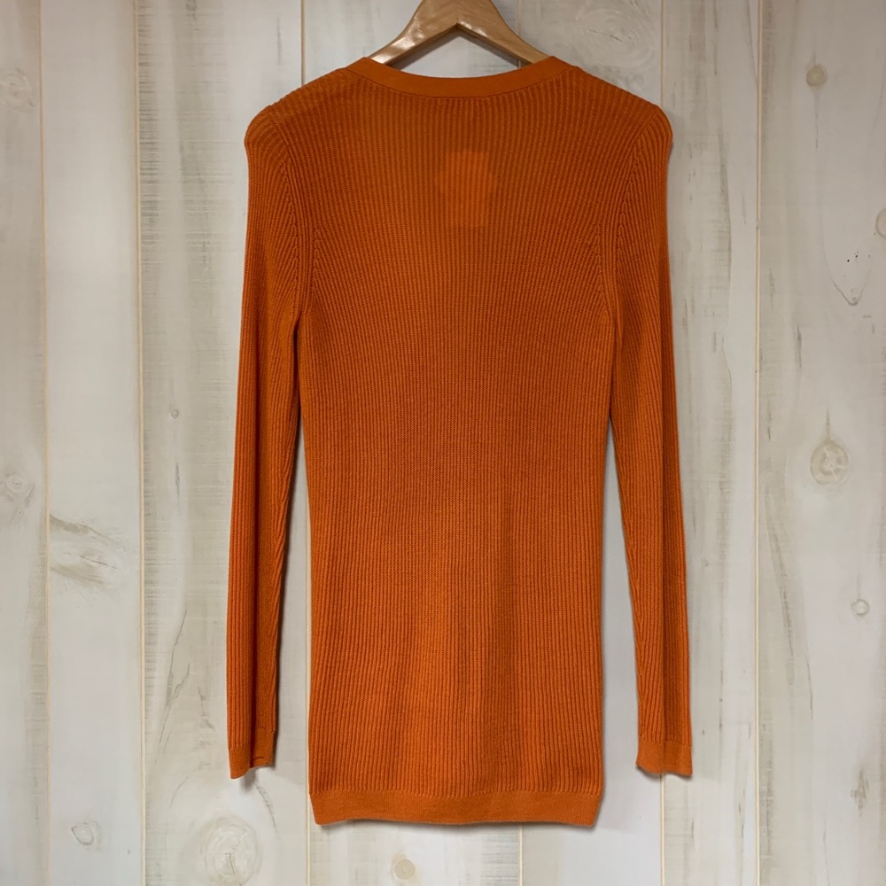 Halogen Rust Amber V Neck Boyfriend Cardigan S - Picture 4 of 7